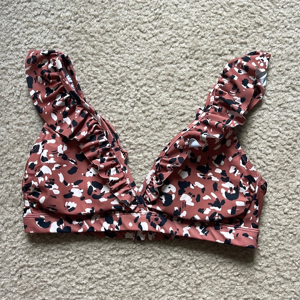 Rust Colored Ruffle Bikini Top - Old Navy